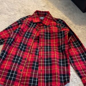 The Children's Place Red and Black Plaid Button Down Shirt